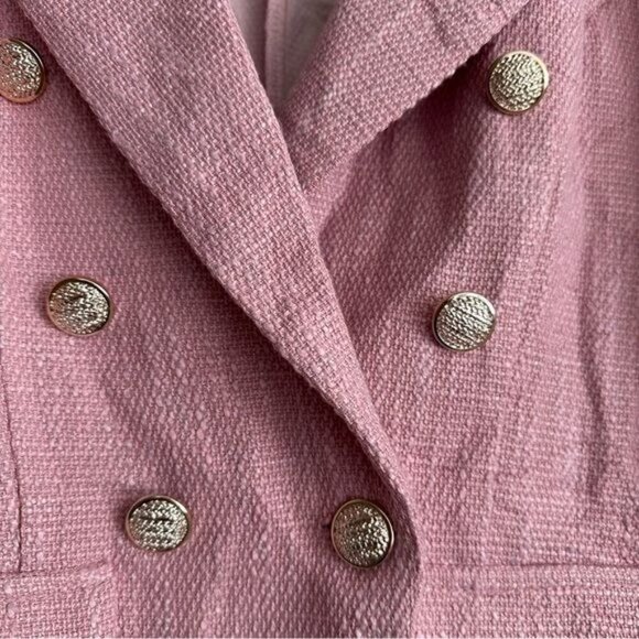 Pink Raffinéa Double Breasted Blazer Oversized Size Large - Picture 6 of 8